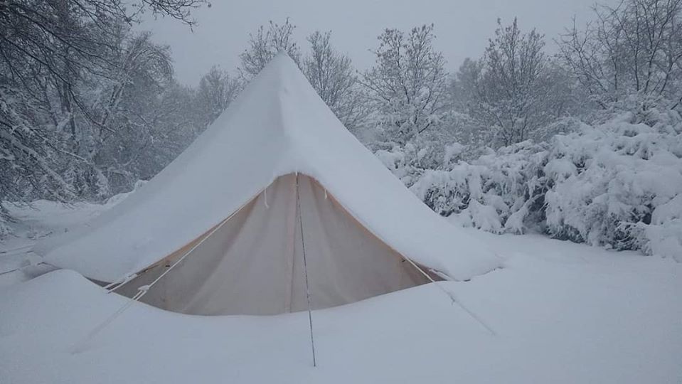 Bell Tent in the Snow