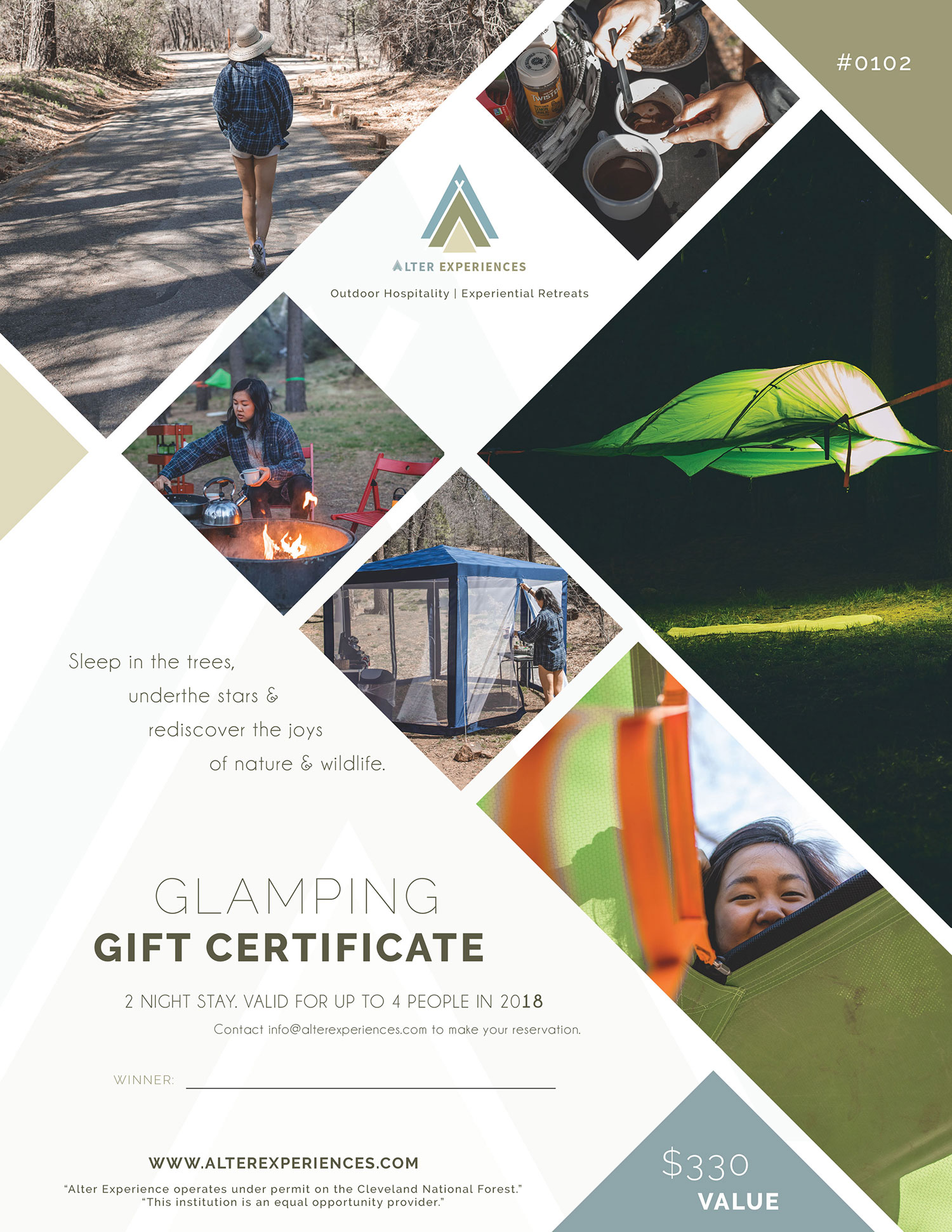 Glamping Gift Certificates